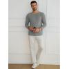 image:imageRuncati Mens Long Sleeve TShirt Casual Crewneck Shirts Basic Lightweight Vintage Tee Tops with PocketLight Grey