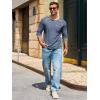 image:imageRuncati Mens Long Sleeve TShirt Casual Crewneck Shirts Basic Lightweight Vintage Tee Tops with PocketNavy