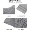 image:imageRuncati Mens Nightshirt Short Sleeve V Neck Nightgown Color Block Loose Fit Comfy Lounge Pajama SleepwearDark Grey