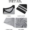 image:imageRuncati Mens Nightshirt Short Sleeve V Neck Nightgown Color Block Loose Fit Comfy Lounge Pajama SleepwearGrey