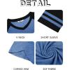 image:imageRuncati Mens Nightshirt Short Sleeve V Neck Nightgown Color Block Loose Fit Comfy Lounge Pajama SleepwearNavy