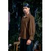 image:imageMens Medieval Pirate Shirt Viking Renaissance Lace up Mercenary Halloween Scottish Jacobite Ghillie TopsBrown