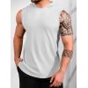 image:imageRuncati Mens Sleeveless Hoodies Workout Hooded Tank Tops Muscle Gym Bodybuilding Fitness Training T ShirtsWhite