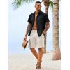 image:imageRuncati Mens Button Down Linen Shirt Short Sleeve Casual Vacation Shirts Summer Beach Wedding Tops with PocketBlack
