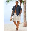 image:imageRuncati Mens Button Down Linen Shirt Short Sleeve Casual Vacation Shirts Summer Beach Wedding Tops with PocketNavy