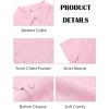 image:imageRuncati Mens Button Down Linen Shirt Short Sleeve Casual Vacation Shirts Summer Beach Wedding Tops with PocketPink