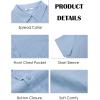 image:imageRuncati Mens Button Down Linen Shirt Short Sleeve Casual Vacation Shirts Summer Beach Wedding Tops with PocketSky Blue