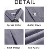 image:imageRuncati Mens Button Down Shirts Casual Short Sleeve Linen Shirt Summer Beach Wedding Tops with PocketGrey