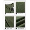 image:imageRuncati Mens Button Down Shirts Casual Short Sleeve Shirt Textured Linen Summer Beach Tops with PocketArmy Green