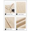 image:imageRuncati Mens Button Down Shirts Casual Short Sleeve Shirt Textured Linen Summer Beach Tops with PocketBeige
