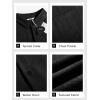 image:imageRuncati Mens Button Down Shirts Casual Short Sleeve Shirt Textured Linen Summer Beach Tops with PocketBlack