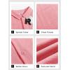 image:imageRuncati Mens Button Down Shirts Casual Short Sleeve Shirt Textured Linen Summer Beach Tops with PocketPink