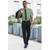 image:imageRuncati Mens Button Down Shirts Short Sleeve Wrinkle Free Dress Shirts Business Casual Polka Dot Print Shirt with PocketArmy Green