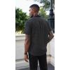 image:imageRuncati Mens Button Down Shirts Short Sleeve Wrinkle Free Dress Shirts Business Casual Polka Dot Print Shirt with PocketBlack