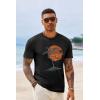 image:imageRuncati Mens Short Sleeve TShirts Crew Neck Casual Shirt Summer Beach Palm Tree Vintage Hawaiian TeesBlack