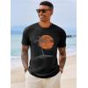 image:imageRuncati Mens Short Sleeve TShirts Crew Neck Casual Shirt Summer Beach Palm Tree Vintage Hawaiian TeesBlack