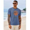 image:imageRuncati Mens Short Sleeve TShirts Crew Neck Casual Shirt Summer Beach Palm Tree Vintage Hawaiian TeesBlue