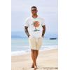 image:imageRuncati Mens Short Sleeve TShirts Crew Neck Casual Shirt Summer Beach Palm Tree Vintage Hawaiian TeesWhite
