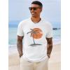 image:imageRuncati Mens Short Sleeve TShirts Crew Neck Casual Shirt Summer Beach Palm Tree Vintage Hawaiian TeesWhite