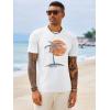 image:imageRuncati Mens Short Sleeve TShirts Crew Neck Casual Shirt Summer Beach Palm Tree Vintage Hawaiian TeesWhite