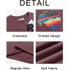 image:imageRuncati Mens Short Sleeve TShirts Graphic Crewneck Casual Printed Tee Summer Beach Hawaiian Vintage ShirtsBurgundy