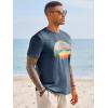 image:imageRuncati Mens Short Sleeve TShirts Graphic Crewneck Casual Printed Tee Summer Beach Hawaiian Vintage ShirtsNavy