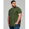 image:imageRuncati Mens Big and Tall Shirts Short Sleeve Crew Neck Casual TShirt Hipster Hip Hop Longline Tee ShirtsArmy Green