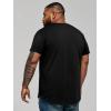 image:imageRuncati Mens Big and Tall Shirts Short Sleeve Crew Neck Casual TShirt Hipster Hip Hop Longline Tee ShirtsBlack
