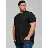 image:imageRuncati Mens Big and Tall Shirts Short Sleeve Crew Neck Casual TShirt Hipster Hip Hop Longline Tee ShirtsBlack