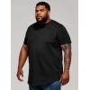 image:imageRuncati Mens Big and Tall Shirts Short Sleeve Crew Neck Casual TShirt Hipster Hip Hop Longline Tee ShirtsBlack