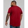 image:imageRuncati Mens Big and Tall Shirts Short Sleeve Crew Neck Casual TShirt Hipster Hip Hop Longline Tee ShirtsBurgundy
