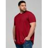 image:imageRuncati Mens Big and Tall Shirts Short Sleeve Crew Neck Casual TShirt Hipster Hip Hop Longline Tee ShirtsBurgundy