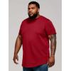image:imageRuncati Mens Big and Tall Shirts Short Sleeve Crew Neck Casual TShirt Hipster Hip Hop Longline Tee ShirtsBurgundy