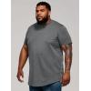 image:imageRuncati Mens Big and Tall Shirts Short Sleeve Crew Neck Casual TShirt Hipster Hip Hop Longline Tee ShirtsDark Grey