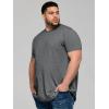 image:imageRuncati Mens Big and Tall Shirts Short Sleeve Crew Neck Casual TShirt Hipster Hip Hop Longline Tee ShirtsDark Grey