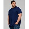 image:imageRuncati Mens Big and Tall Shirts Short Sleeve Crew Neck Casual TShirt Hipster Hip Hop Longline Tee ShirtsNavy