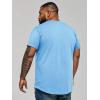 image:imageRuncati Mens Big and Tall Shirts Short Sleeve Crew Neck Casual TShirt Hipster Hip Hop Longline Tee ShirtsSky Blue