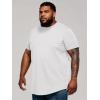 image:imageRuncati Mens Big and Tall Shirts Short Sleeve Crew Neck Casual TShirt Hipster Hip Hop Longline Tee ShirtsWhite