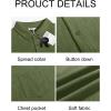 image:imageRuncati Mens Button Down Shirts Casual Short Sleeve Linen Shirt Summer Beach Textured Tops with PocketArmy Green