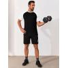 image:imageRuncati Mens Casual Slim Fit T Shirts Raglan Short Sleeve Crewneck Baseball Tees Color Block Workout Fashion ShirtWhite