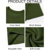 image:imageRuncati Mens Casual TShirts Short Sleeve Crewneck Summer Stretchy Shirt Textured Jacquard TopsArmy Green