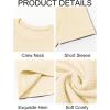 image:imageRuncati Mens Casual TShirts Short Sleeve Crewneck Summer Stretchy Shirt Textured Jacquard TopsBeige