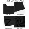 image:imageRuncati Mens Casual TShirts Short Sleeve Crewneck Summer Stretchy Shirt Textured Jacquard TopsBlack