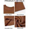 image:imageRuncati Mens Casual TShirts Short Sleeve Crewneck Summer Stretchy Shirt Textured Jacquard TopsBrown