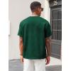 image:imageRuncati Mens Casual TShirts Short Sleeve Crewneck Summer Stretchy Shirt Textured Jacquard TopsDark Green
