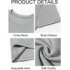 image:imageRuncati Mens Casual TShirts Short Sleeve Crewneck Summer Stretchy Shirt Textured Jacquard TopsGrey