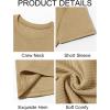 image:imageRuncati Mens Casual TShirts Short Sleeve Crewneck Summer Stretchy Shirt Textured Jacquard TopsKhaki