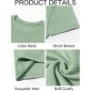 image:imageRuncati Mens Casual TShirts Short Sleeve Crewneck Summer Stretchy Shirt Textured Jacquard TopsMint Green