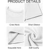 image:imageRuncati Mens Casual TShirts Short Sleeve Crewneck Summer Stretchy Shirt Textured Jacquard TopsWhite