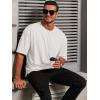 image:imageRuncati Mens Casual TShirts Short Sleeve Lightweight Oversized Summer Cotton Tee Beach Crew Neck TopsWhite